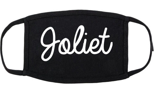 Joliet Illinois IL Script Cotton Face Mask Black