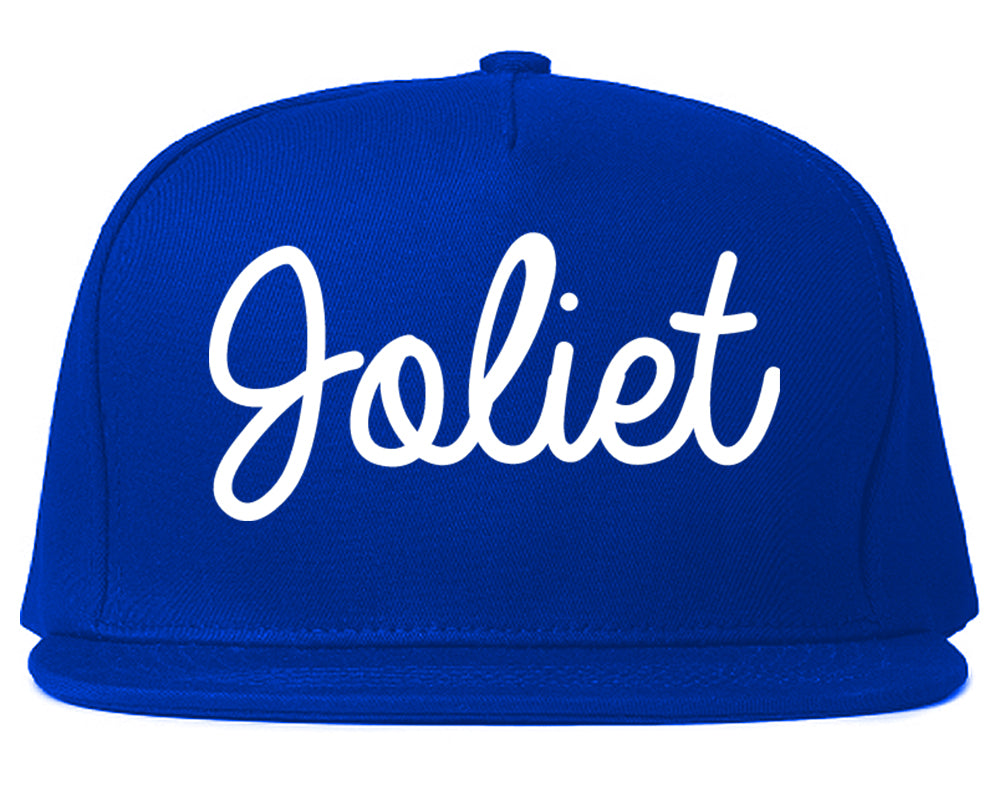 Joliet Illinois IL Script Mens Snapback Hat Royal Blue