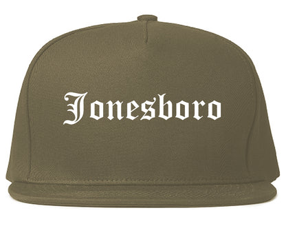 Jonesboro Arkansas AR Old English Mens Snapback Hat Grey