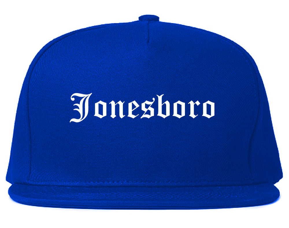 Jonesboro Arkansas AR Old English Mens Snapback Hat Royal Blue