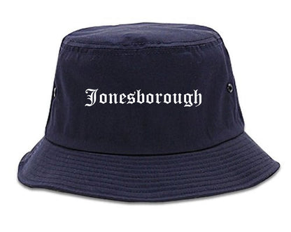 Jonesborough Tennessee TN Old English Mens Bucket Hat Navy Blue