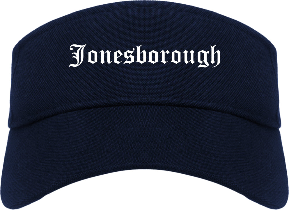 Jonesborough Tennessee TN Old English Mens Visor Cap Hat Navy Blue