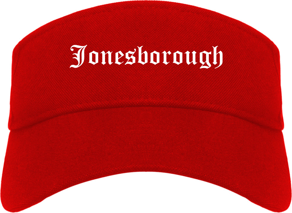 Jonesborough Tennessee TN Old English Mens Visor Cap Hat Red