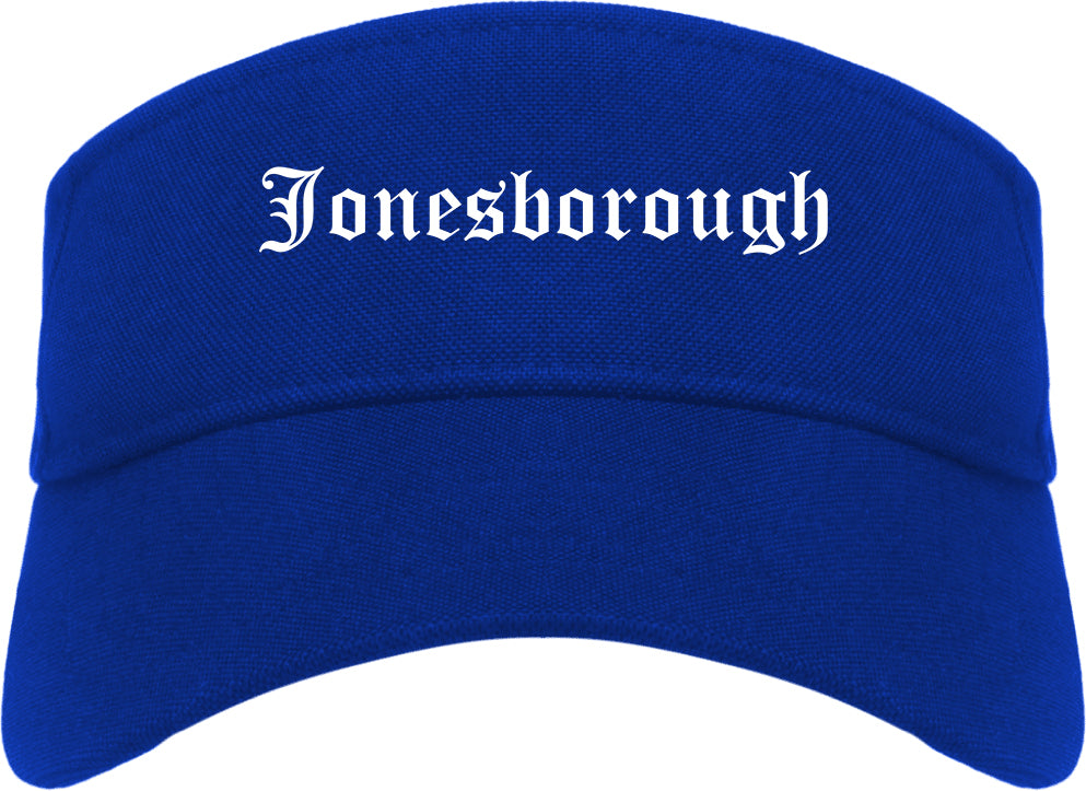 Jonesborough Tennessee TN Old English Mens Visor Cap Hat Royal Blue