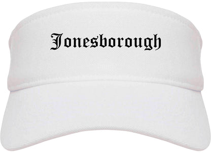 Jonesborough Tennessee TN Old English Mens Visor Cap Hat White