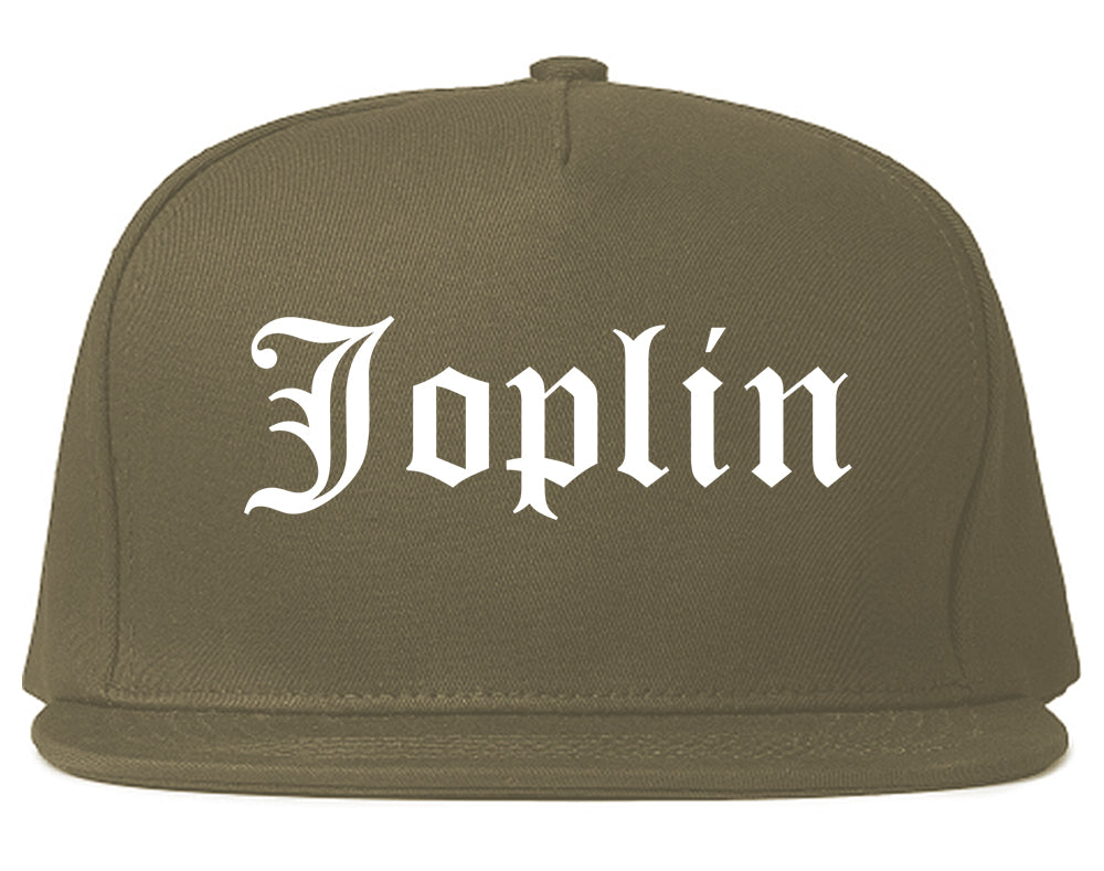 Joplin Missouri MO Old English Mens Snapback Hat Grey