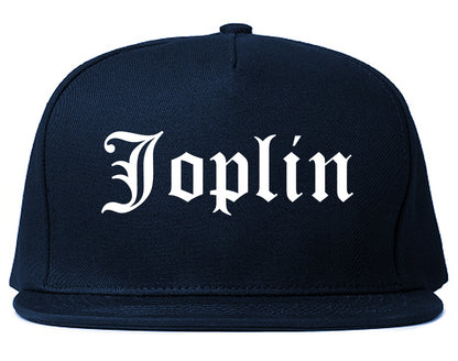 Joplin Missouri MO Old English Mens Snapback Hat Navy Blue