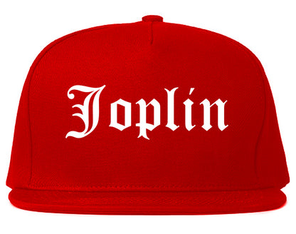 Joplin Missouri MO Old English Mens Snapback Hat Red