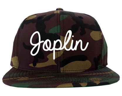 Joplin Missouri MO Script Mens Snapback Hat Army Camo