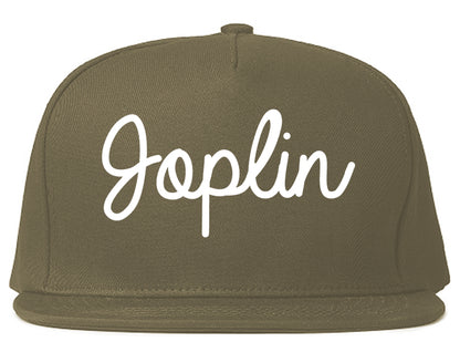 Joplin Missouri MO Script Mens Snapback Hat Grey