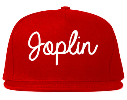 Joplin Missouri MO Script Mens Snapback Hat Red