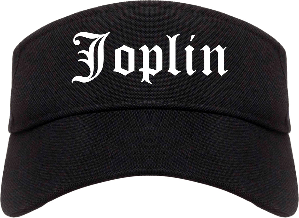 Joplin Missouri MO Old English Mens Visor Cap Hat Black