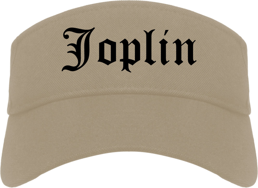 Joplin Missouri MO Old English Mens Visor Cap Hat Khaki