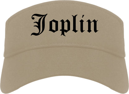 Joplin Missouri MO Old English Mens Visor Cap Hat Khaki