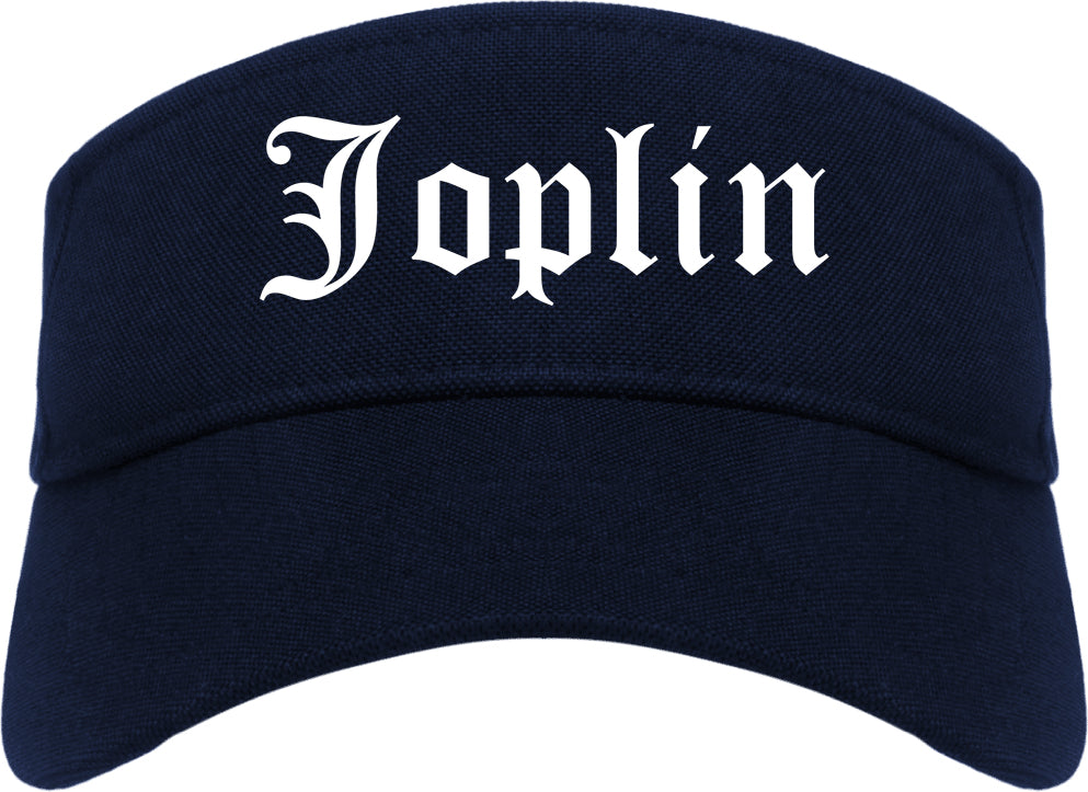 Joplin Missouri MO Old English Mens Visor Cap Hat Navy Blue