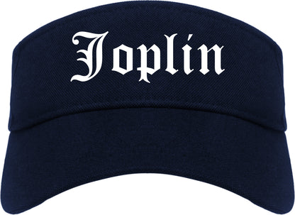 Joplin Missouri MO Old English Mens Visor Cap Hat Navy Blue