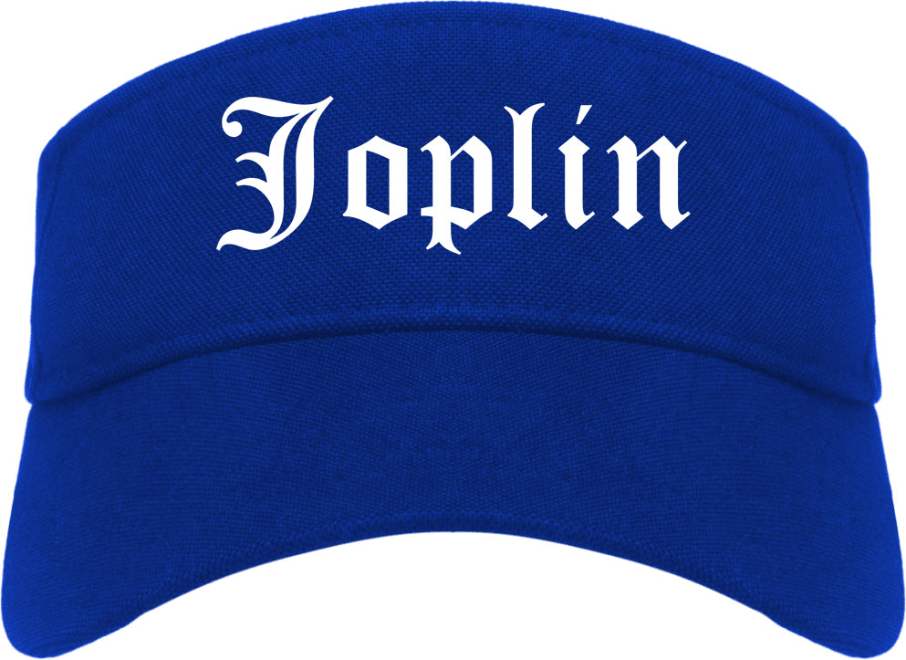 Joplin Missouri MO Old English Mens Visor Cap Hat Royal Blue