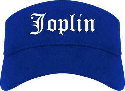 Joplin Missouri MO Old English Mens Visor Cap Hat Royal Blue