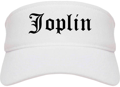 Joplin Missouri MO Old English Mens Visor Cap Hat White