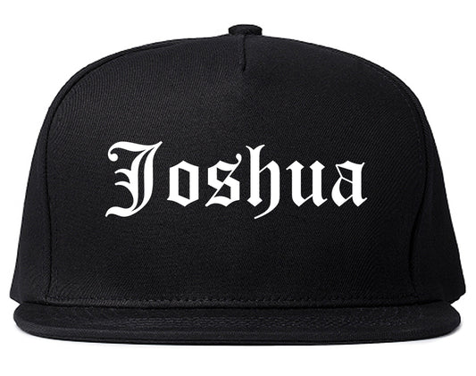 Joshua Texas TX Old English Mens Snapback Hat Black