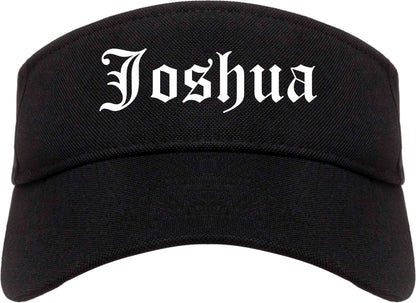 Joshua Texas TX Old English Mens Visor Cap Hat Black