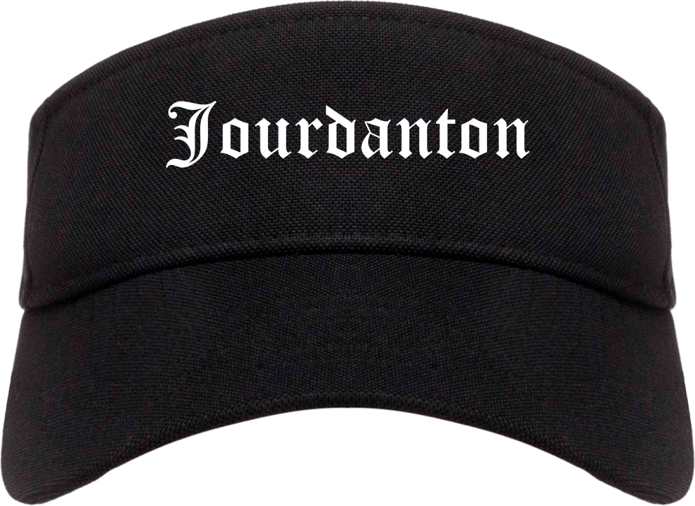 Jourdanton Texas TX Old English Mens Visor Cap Hat Black