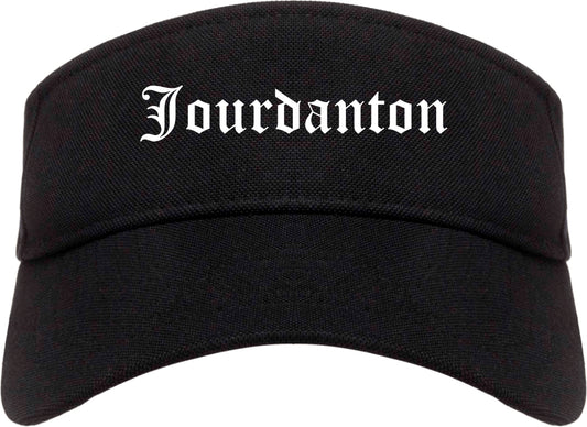 Jourdanton Texas TX Old English Mens Visor Cap Hat Black
