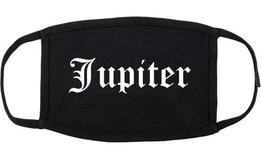 Jupiter Florida FL Old English Cotton Face Mask Black