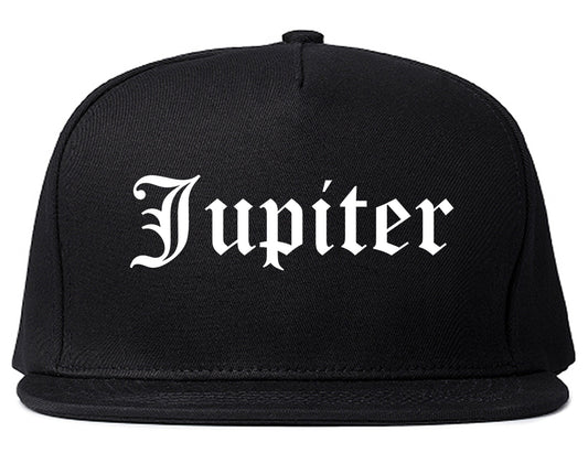 Jupiter Florida FL Old English Mens Snapback Hat Black