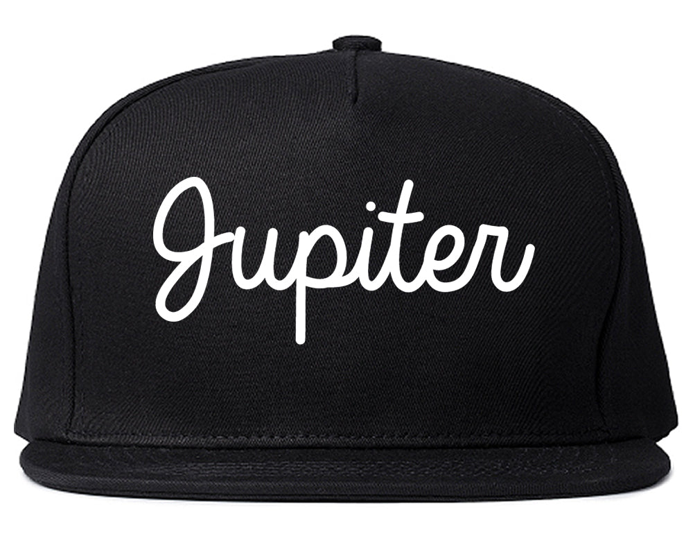 Jupiter Florida FL Script Mens Snapback Hat Black