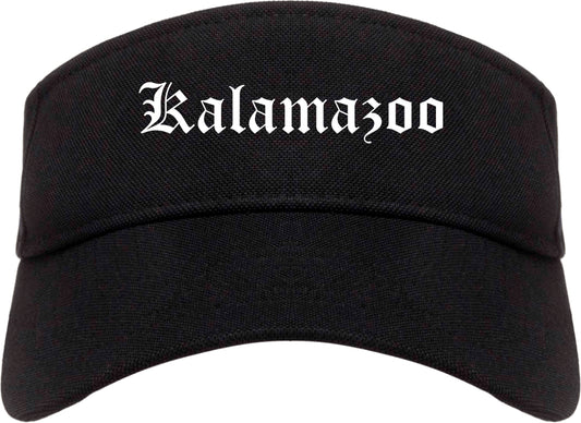 Kalamazoo Michigan MI Old English Mens Visor Cap Hat Black
