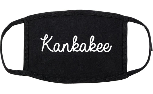 Kankakee Illinois IL Script Cotton Face Mask Black
