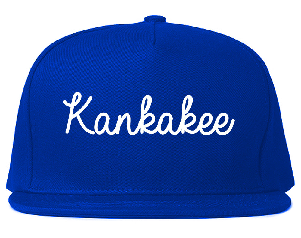 Kankakee Illinois IL Script Mens Snapback Hat Royal Blue