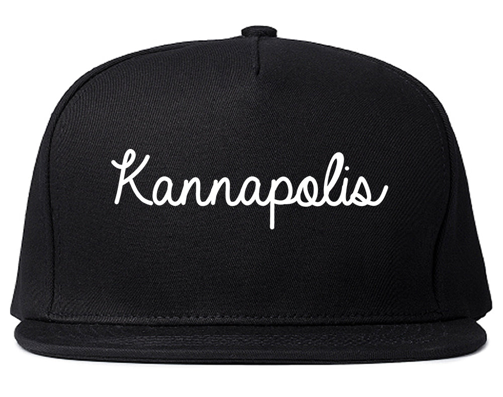 Kannapolis North Carolina NC Script Mens Snapback Hat Black