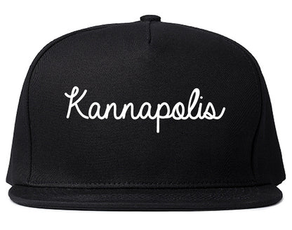 Kannapolis North Carolina NC Script Mens Snapback Hat Black