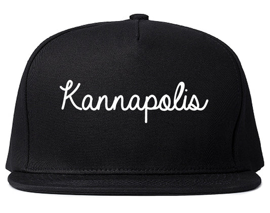 Kannapolis North Carolina NC Script Mens Snapback Hat Black