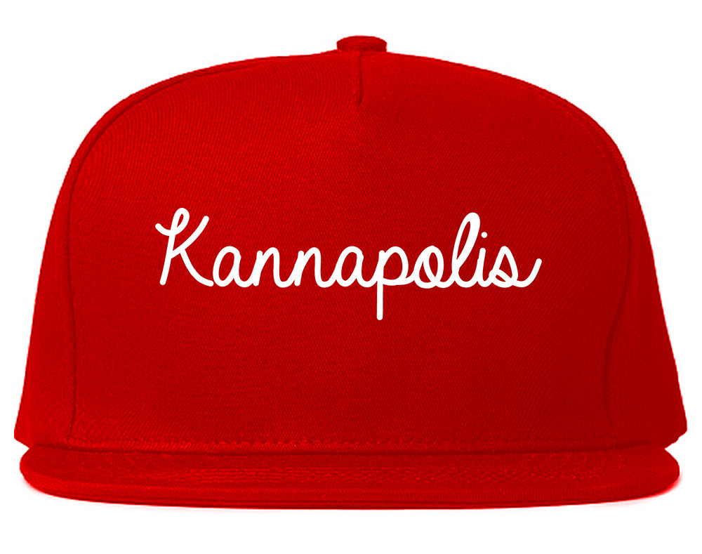 Kannapolis North Carolina NC Script Mens Snapback Hat Red