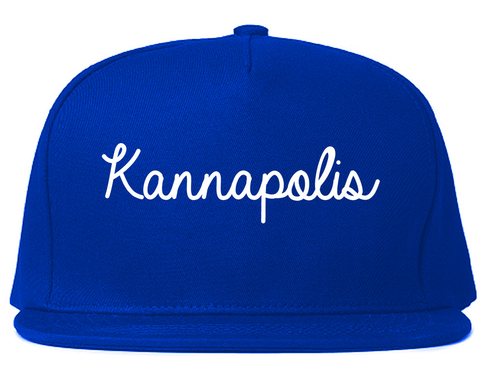 Kannapolis North Carolina NC Script Mens Snapback Hat Royal Blue