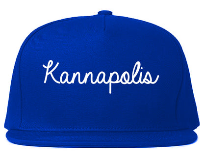 Kannapolis North Carolina NC Script Mens Snapback Hat Royal Blue
