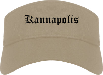 Kannapolis North Carolina NC Old English Mens Visor Cap Hat Khaki