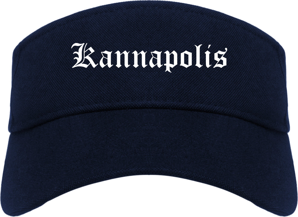 Kannapolis North Carolina NC Old English Mens Visor Cap Hat Navy Blue