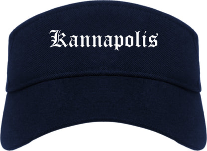 Kannapolis North Carolina NC Old English Mens Visor Cap Hat Navy Blue