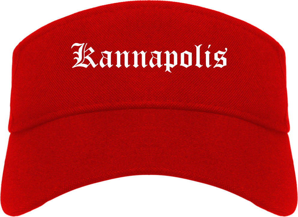 Kannapolis North Carolina NC Old English Mens Visor Cap Hat Red