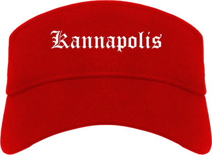 Kannapolis North Carolina NC Old English Mens Visor Cap Hat Red
