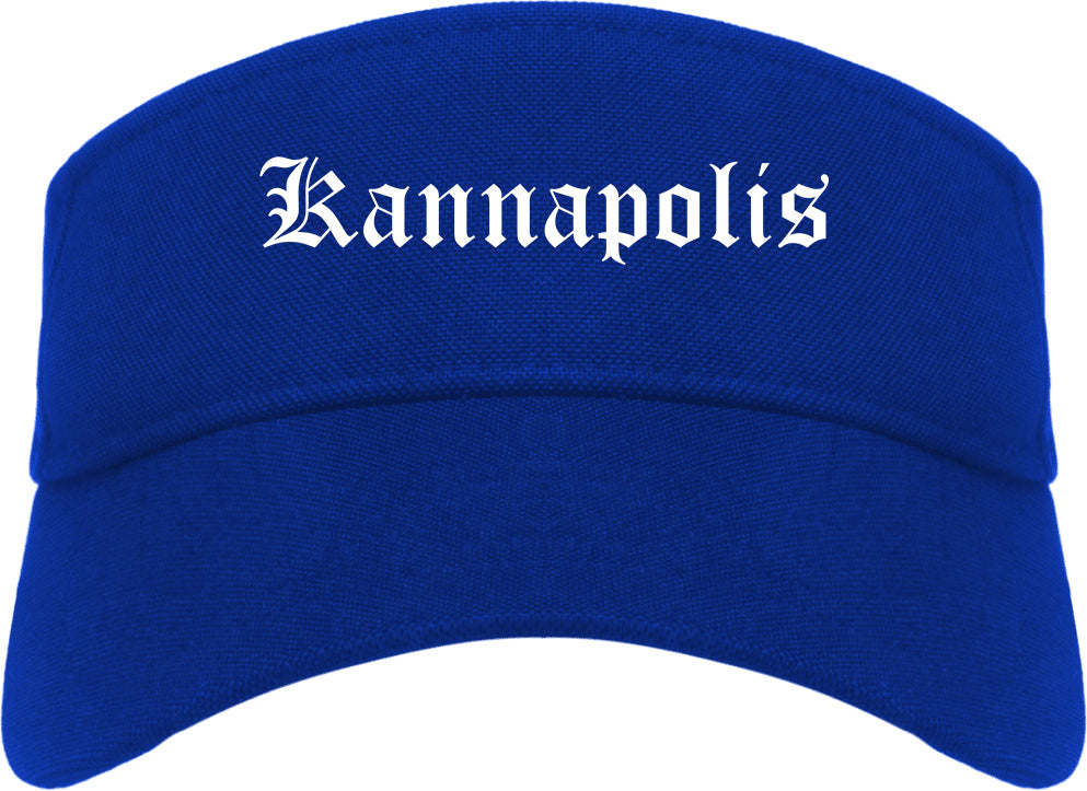 Kannapolis North Carolina NC Old English Mens Visor Cap Hat Royal Blue