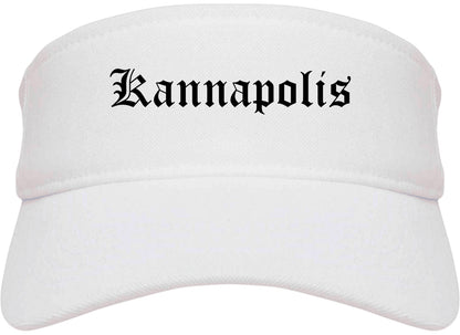 Kannapolis North Carolina NC Old English Mens Visor Cap Hat White
