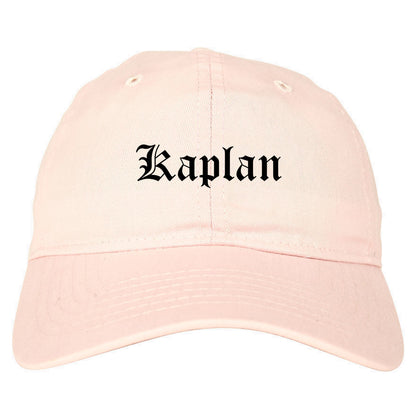 Kaplan Louisiana LA Old English Mens Dad Hat Baseball Cap Pink