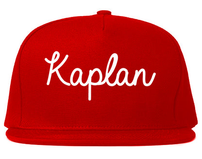 Kaplan Louisiana LA Script Mens Snapback Hat Red