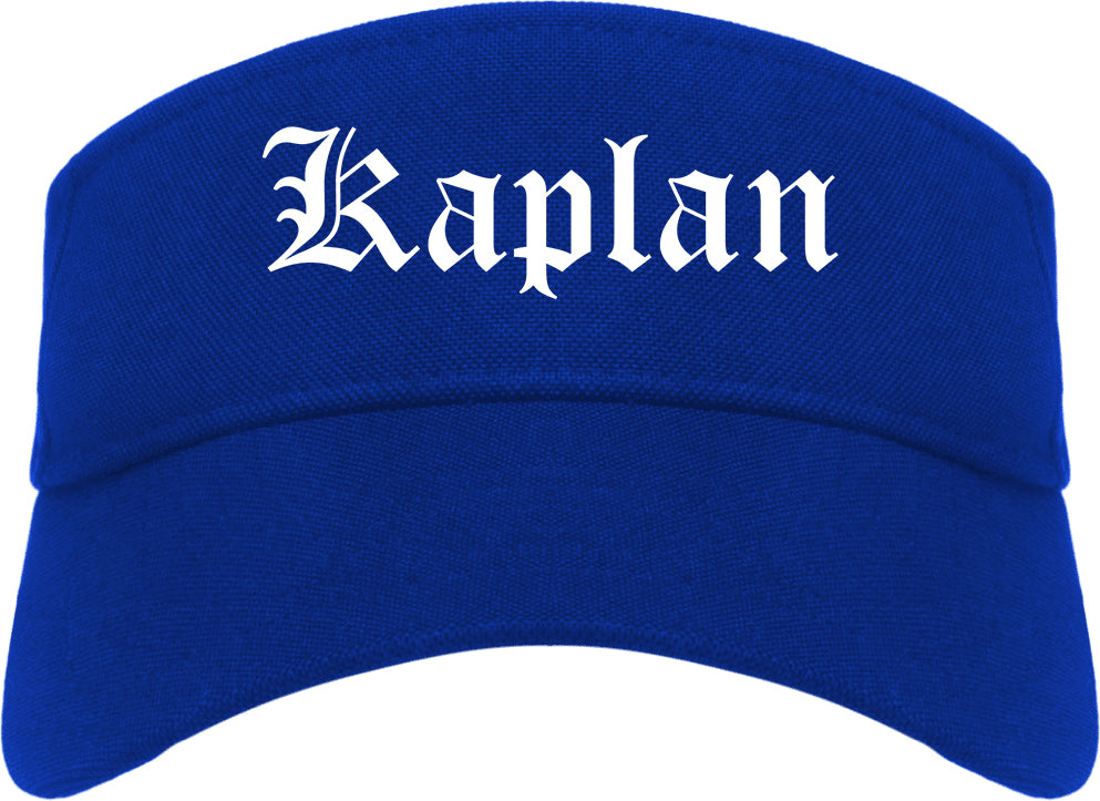 Kaplan Louisiana LA Old English Mens Visor Cap Hat Royal Blue