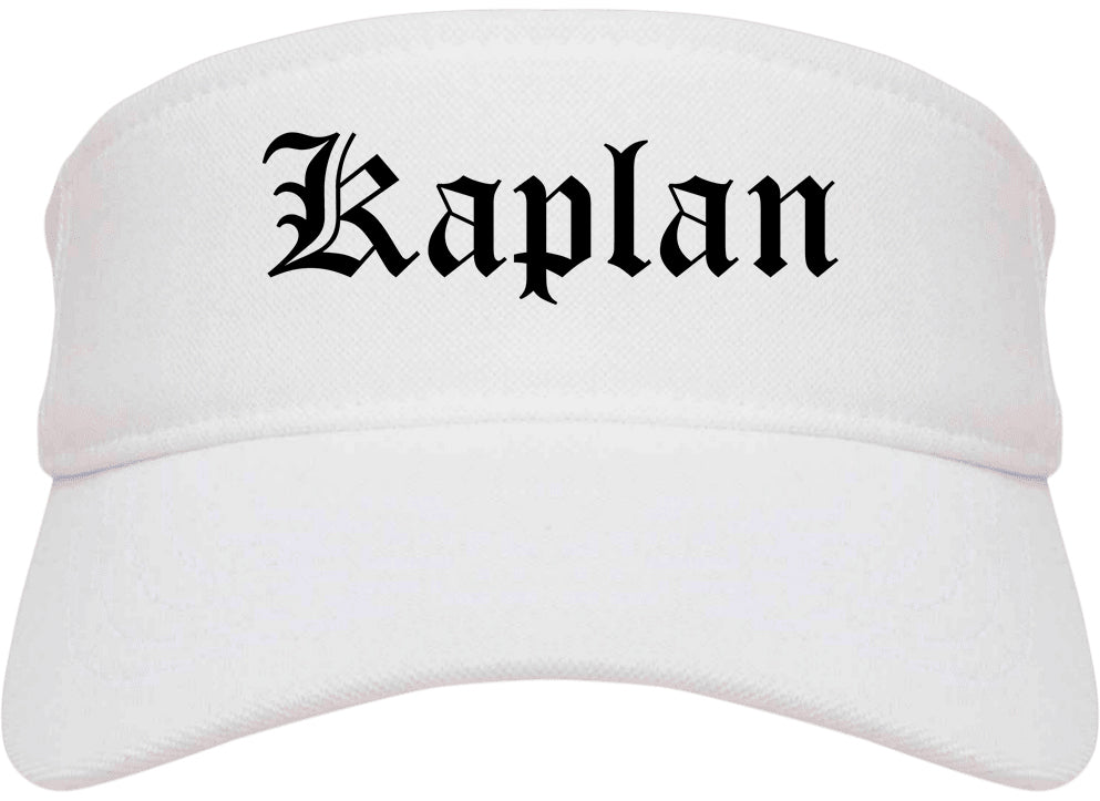 Kaplan Louisiana LA Old English Mens Visor Cap Hat White